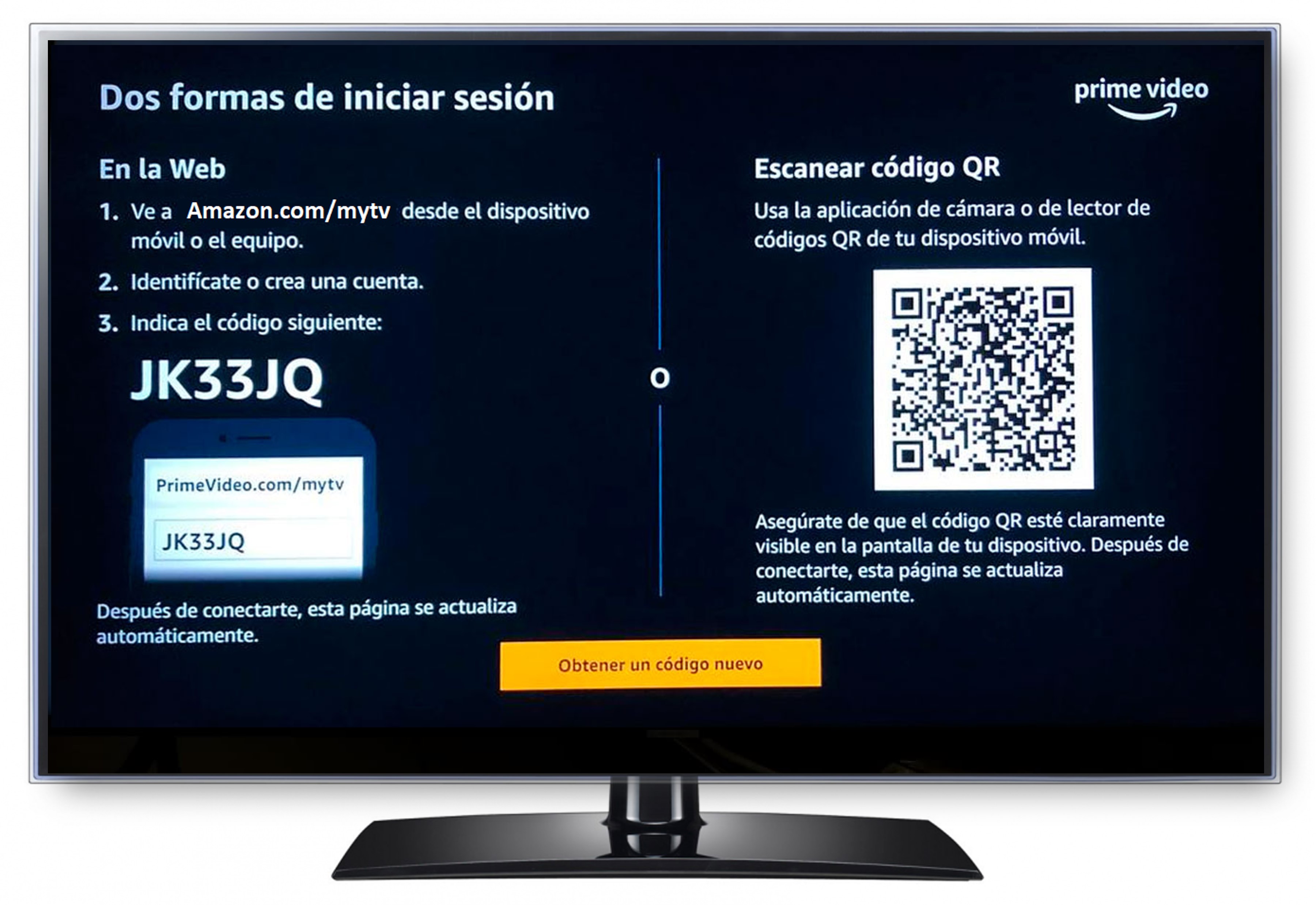 Conectar amazon prime store a tv